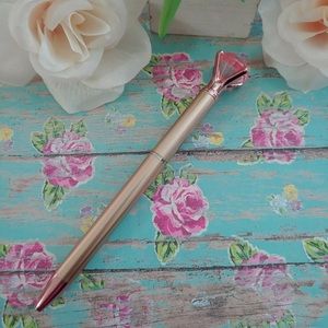 Diamond Rose Gold & Pink Ballpoint Pen Crystals